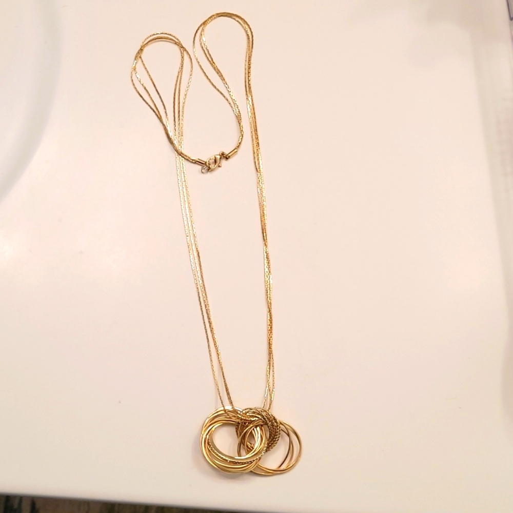 Necklace, goldtone
